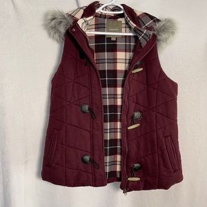 Maurices Faux Fur Hooded Vest